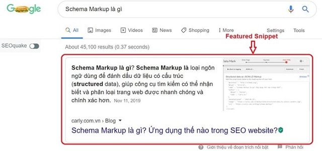 Featured Snippets – Vị trí top 0 Google